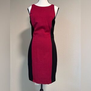 NWT Tart Collections Red & Black Colorblock Sheath Dress – Size L